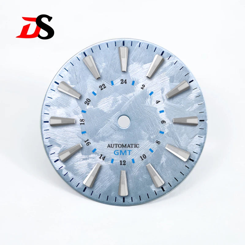 Sakura Blue GMT Dial NH34GMT Movement BGW9 C3 Lume No Date 28.5mm