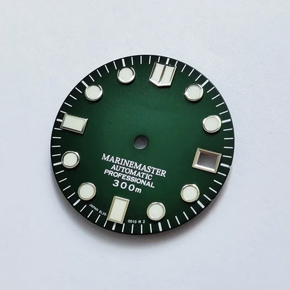 28.5mm Silver Marinemaster MM Index Dial BGW9 C3 Lume NH35NH36 Movement
