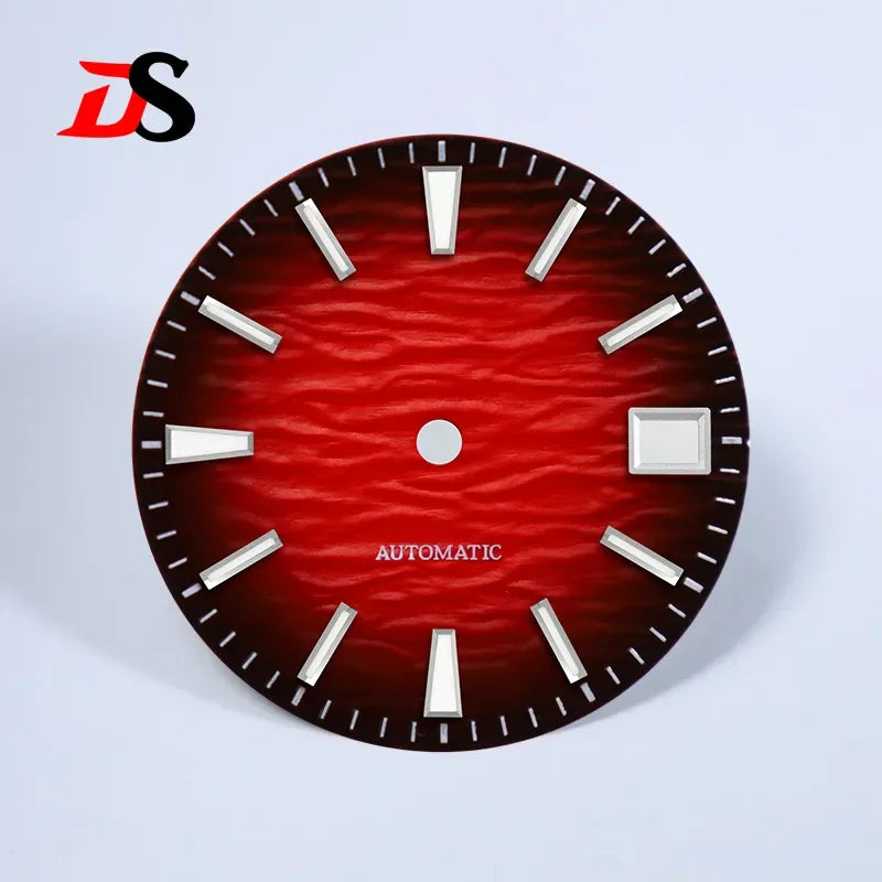 Gradient NH35 Dial 28.5mm Wave Pattern Dial Blue Lume for NH35/NH38 Movement