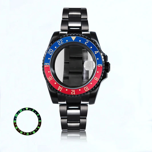Black 40.5mm Case Oyster Bracelet 20ATM Suitable for NH34NH35/36/38ETA2824 Movement