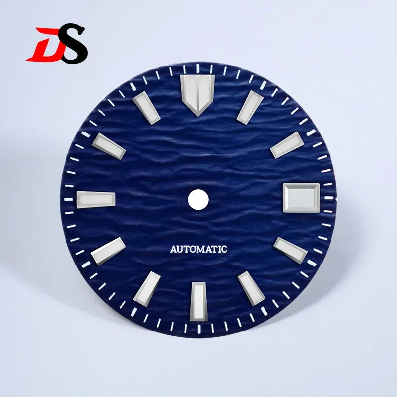 Gradient Wave Dial 28.5mm Blue Lume Date for NH35/NH38 Movement