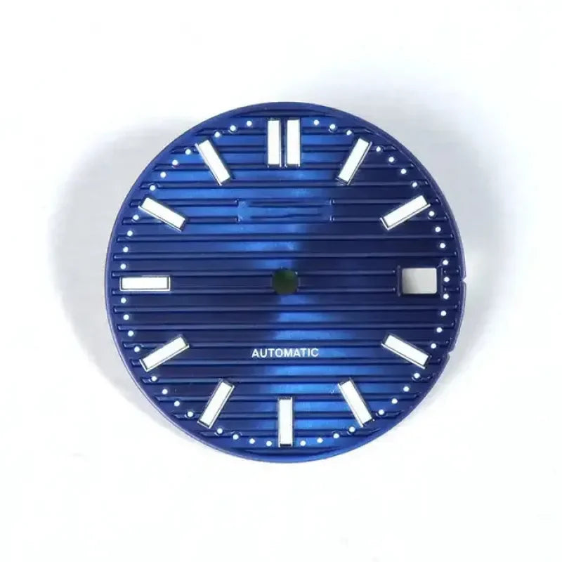 28.5mm Striped Dial BGW9 Blue Luminous Fit Nh35 Movement Striped Dial