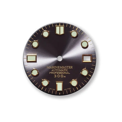 Gold Marinemaster MM Index Dial BGW9 C3 Lume for NH35NH36 Movement 28.5mm