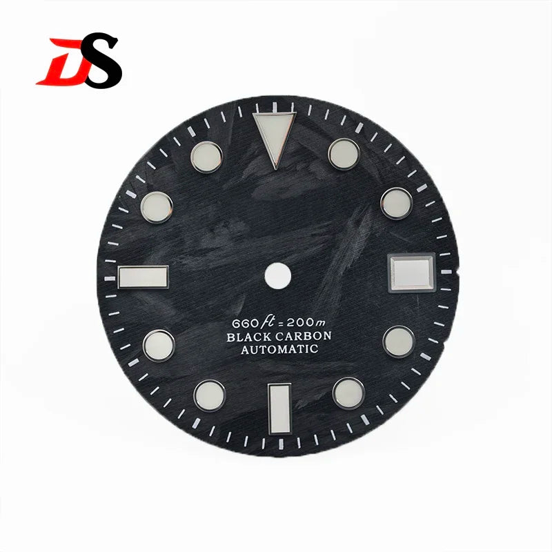 28.5MM Dial Carbon Fiber Dial BGW9 C3 Lume YM Index NH35 Movement