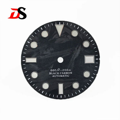 28.5MM Dial Carbon Fiber Dial BGW9 C3 Lume YM Index NH35 Movement