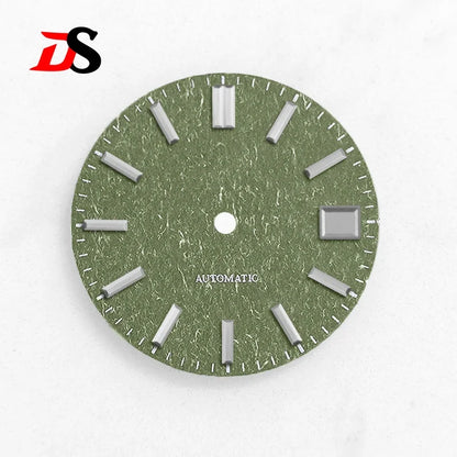 28.5MM Dial Texture Surface Watch Dial for NH35/NH36 Movement SKX007 No Lume Art Style