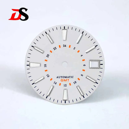 Sunburst 24-hour GMT Sun Pattern blue luminous Dial NH34 Movement 28.5mm