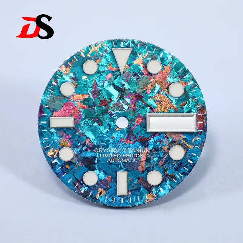 SUB 28.5mm Dial BGW9 C3 Lume Ice Crystal Titanium for NH35 NH36 Movement