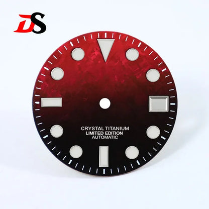 28.5mm Dial Crystal Titanium Text Dial Chaotic Texture BGW9 C3 Lume NH35 Movement