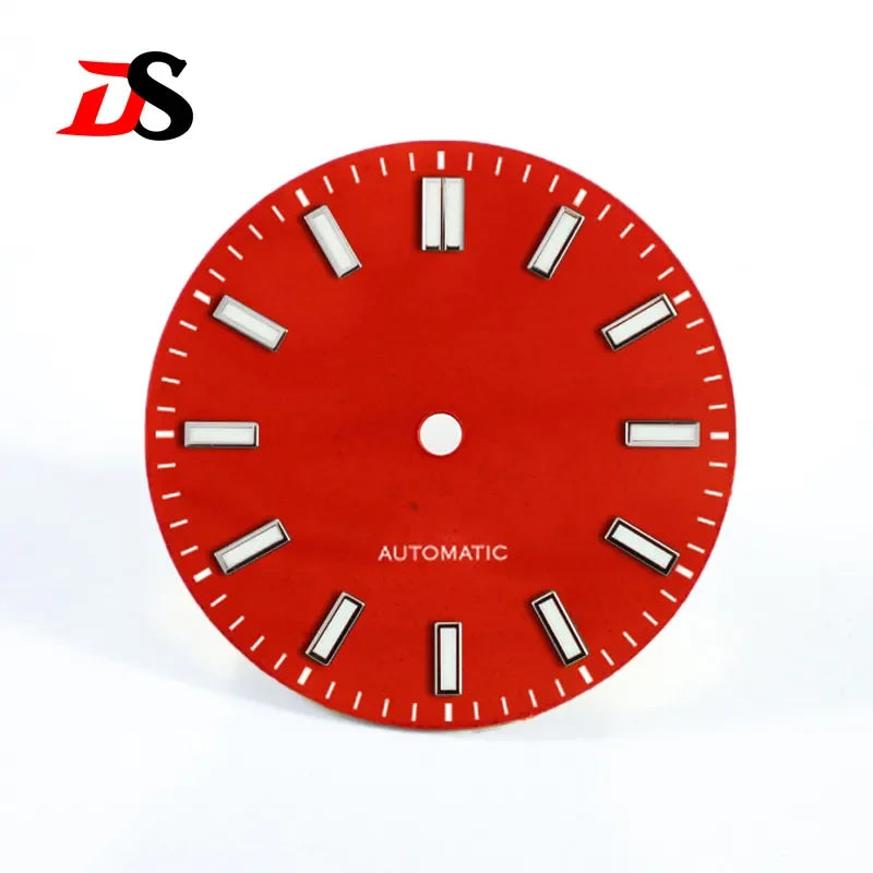 Orange Agate Stone Dial No date Natural 28.5mm NH38 Blue lume