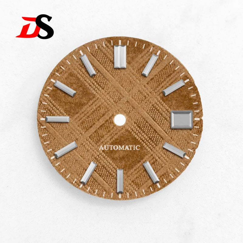 28.5MM Dial Texture Surface Watch Dial for NH35/NH36 Movement SKX007 No Lume Art Style