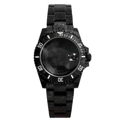 40.5mm Carbon Fiber SUB Diving Case Sapphire Glass for 3135 Movement 28.5-29mm Dial