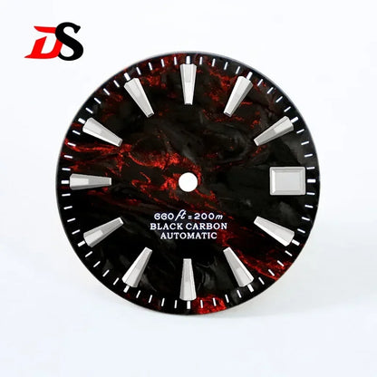 28.5mm Dial Lava Carbon Fiber BGW9 C3 Lume for NH35 NH38 Movement