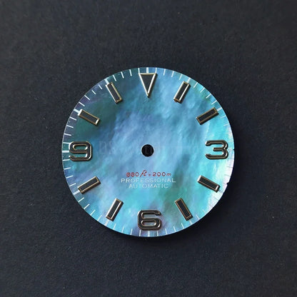 28.5mm 369 Dial Natural Shell MOD BGW9 Lume NH35NH36 Movement Black Lume