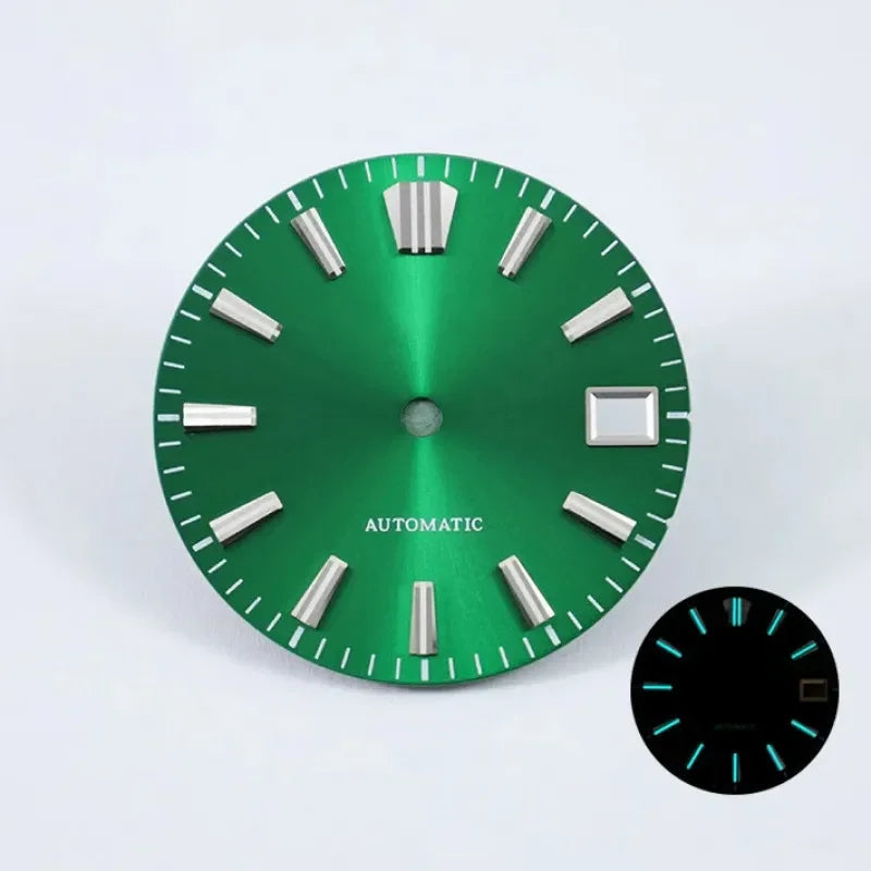 28.5mm Sunburst Dial GS MOD Blue Lume NH35 Movement No Lume