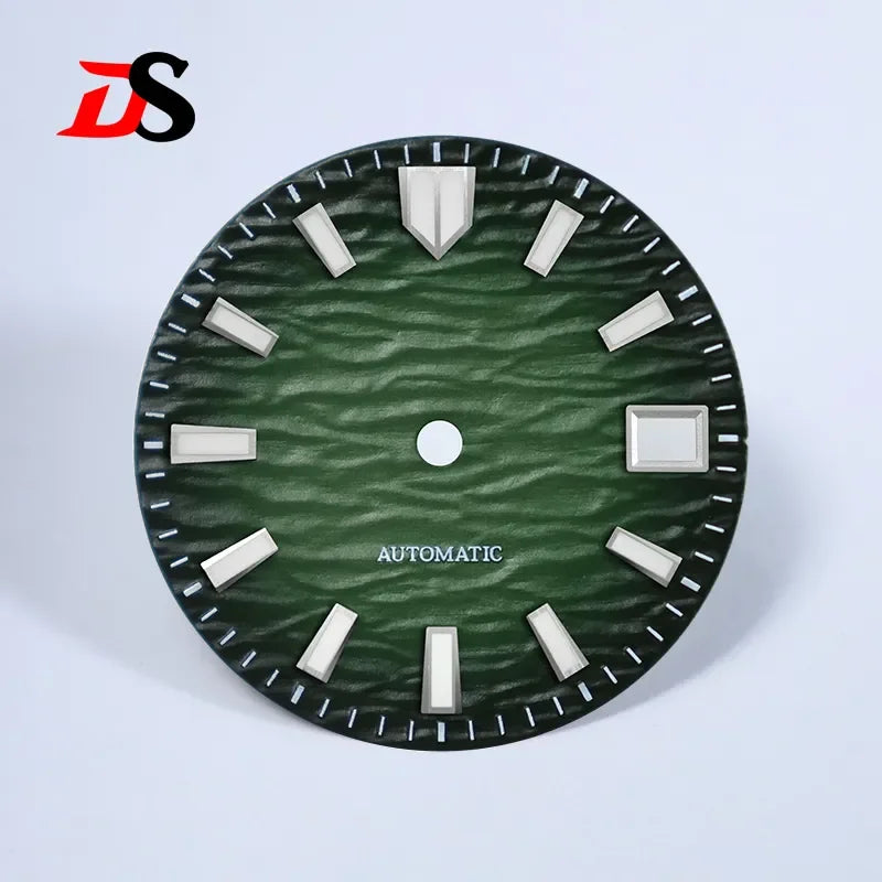 Gradient Wave Dial 28.5mm Blue Lume Date for NH35/NH38 Movement