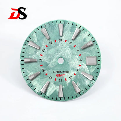 Sakura Red GMT Dial Blue Green Luminous NH34GMT Movement 28.5mm