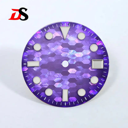 28.5mm Dial Blue Mosaic Mother-of-pearl Dial BGW9 C3 Lume MOD NH35 Movement