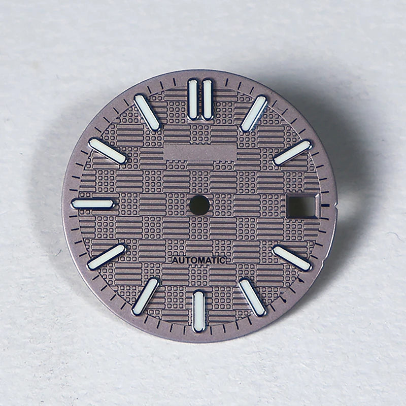 NH35 Dial 28.5mm Engineer Watch Face Blue Luminous Custom Logo for NH35/NH36 Movement
