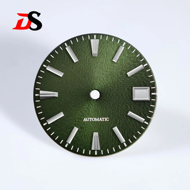 28.5mm Red Sunburst GS No Lume Invisible Textured Dial NH35 Movement