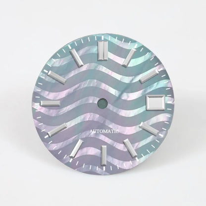 Water Ripple Dial 28.5mm Modified Watch for NH35/NH36 Movement No Lume