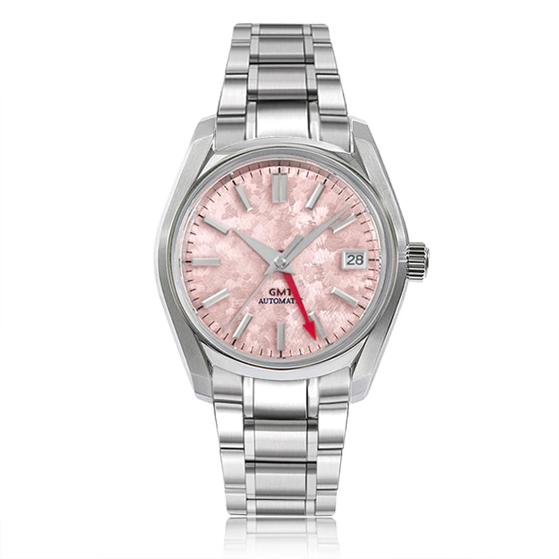 62GS 38mm Yunhai Sakura Man Ladies Watch Stainless Steel Glass AR Coating High Quality Automatic NH34GMT Movement