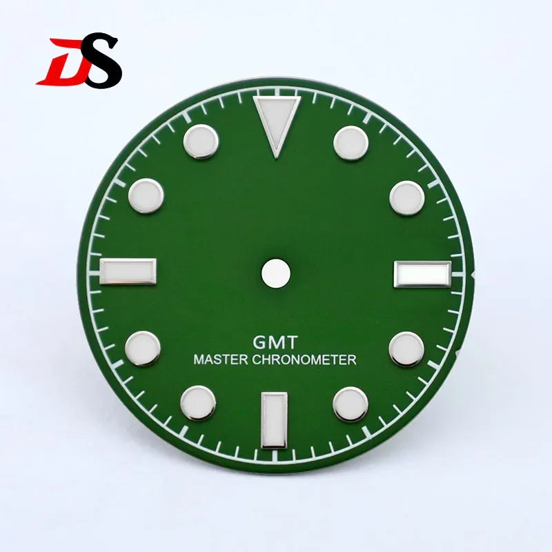 28.5mm Matte Dial Blue Lume NH35NH34GMT Movement No Date Window