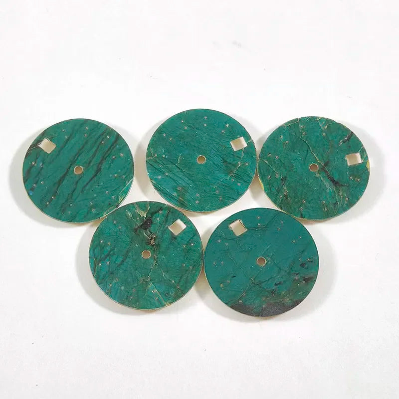 Green Labradorite Natural Dia l28.5mm No Date NH38NH35 Movement Stone Dial