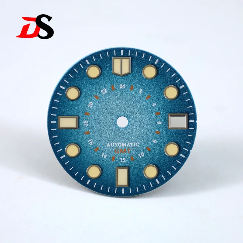 28.5mm Dial Spark Vintage Beige Green Lume NH34GMT NH35 Movement