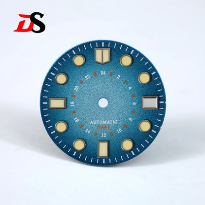 28.5mm Dial Spark Vintage Beige Green Lume NH34GMT NH35 Movement