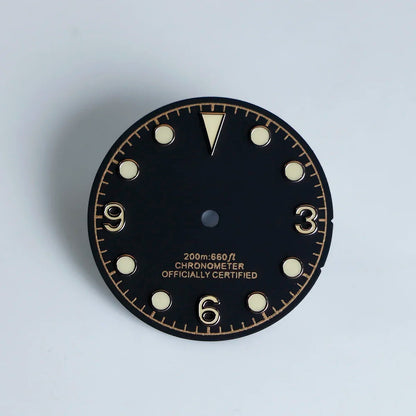 Retro 28.5mm Matte Dial Tudo 369 Beige Lume NH35 Movement