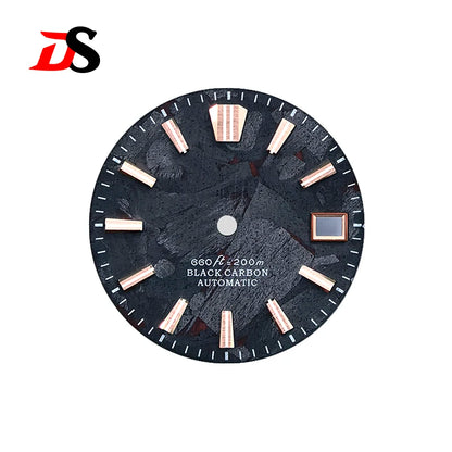28.5mm Carbon Fiber Dial CTZ Index Custom Logo NH34 NH35 Movement No Lume