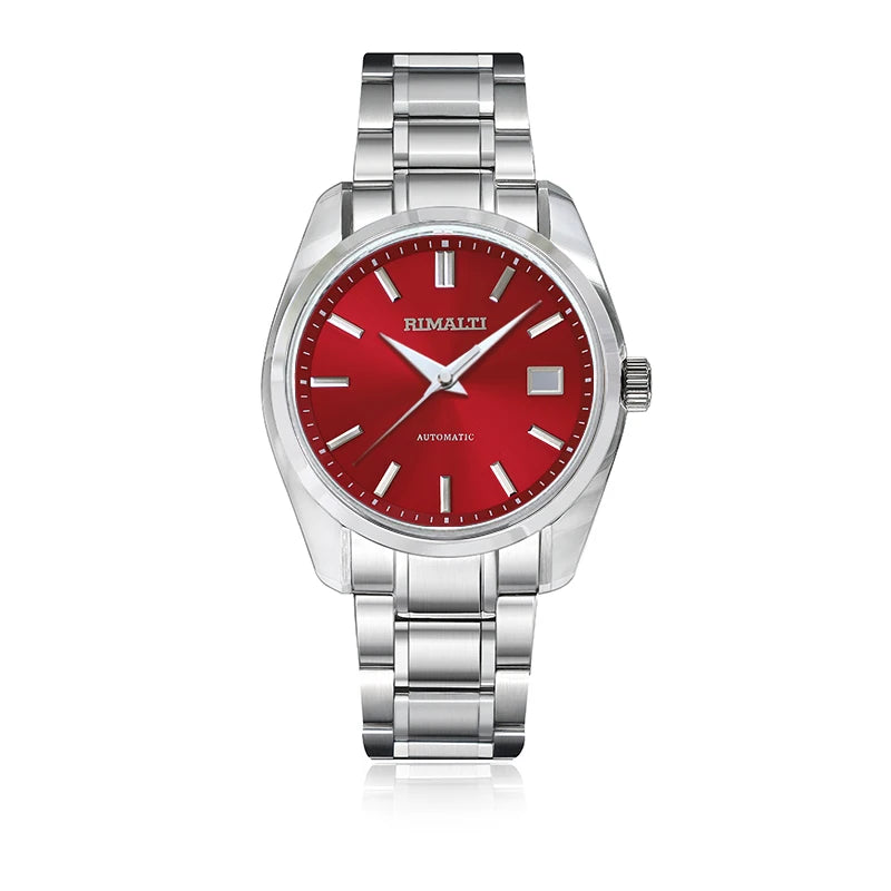 RIMALTI 40mm44gs Case Sapphire Crystal Sunburst Mechanical Men's Watch GMT NH35NH34 Suitable for 32.5mm Dial