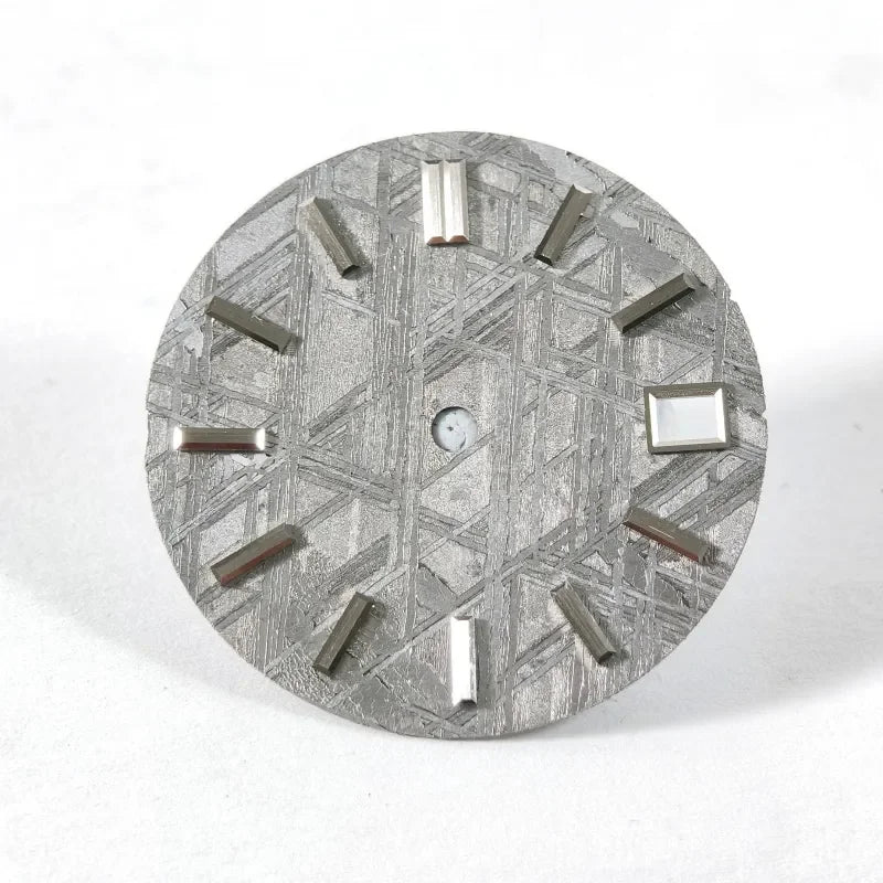 28.5mm Natural Grey Meteorite Dial No Lume NH35NH36 Movement No Tick Mark