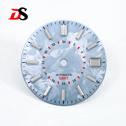 28.5mm Sakura Red GMT Dial No Lume NH34GMT Movement