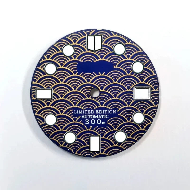 28.5mm Wave Dial Refit BGW9 C3 Lume for NH35 Movement