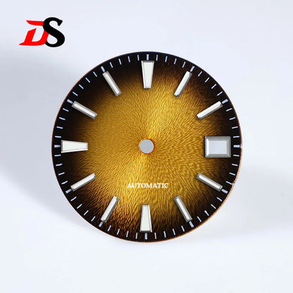 28.5mm Invisible Texture Sunburst GS Blue Lume NH35 Movement Multiple Colors