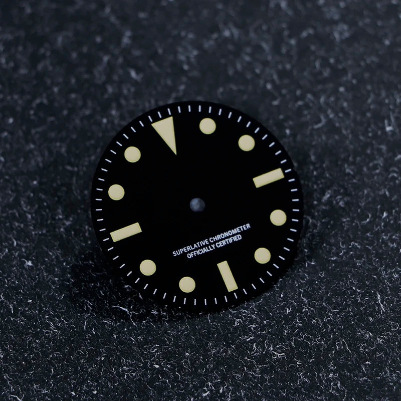 28.5mm Retro SUB Dial Beige Lume Suitable for NH35NH34 Movement