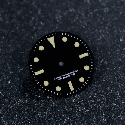 28.5mm Retro SUB Dial Beige Lume Suitable for NH35NH34 Movement