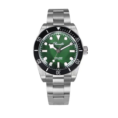 RMALTI 38.5mm Watch Retro Men's Matte Dial Sapphire Bubble Glass NH35 Mechanical Movement 10ATM