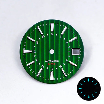 NH34 GMT Bamboo GS Sunburst Dial