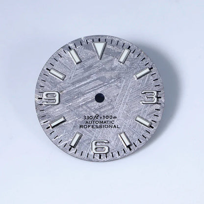 Natural Gray Meteorite Dial