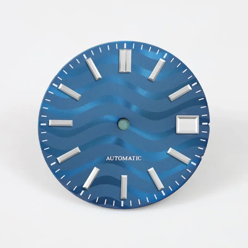 Water Ripple Dial 28.5mm Modified Watch for NH35/NH36 Movement No Lume
