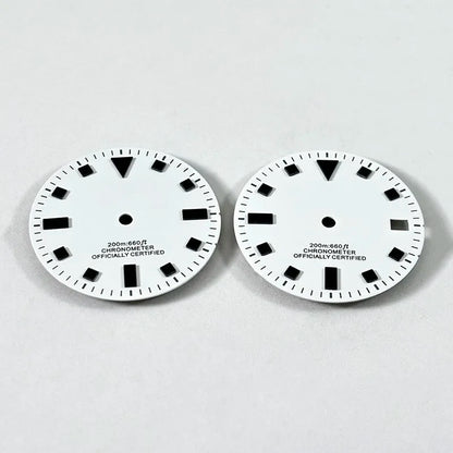 Retro 28.5mm Dial 50-layer Matte Black White Dark Green Lume NH35 Movement No Date