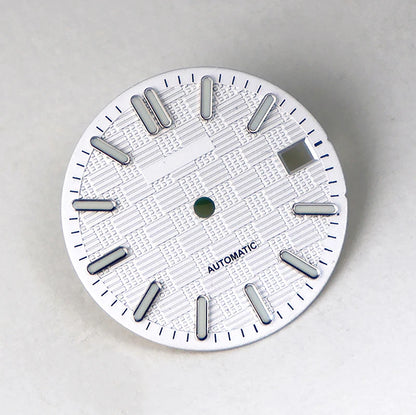 NH35 Dial 28.5mm Engineer Watch Face Blue Luminous Custom Logo for NH35/NH36 Movement