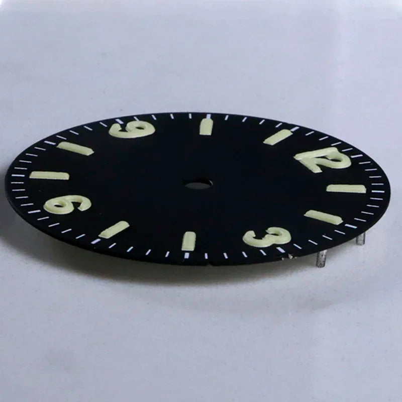 28.5mm Retro EXPII Blue Lume Matte Dial Custom Logo Text