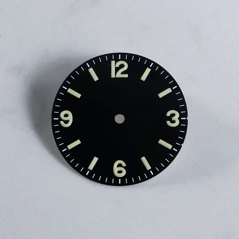 28.5mm Retro EXPII Blue Lume Matte Dial Custom Logo Text