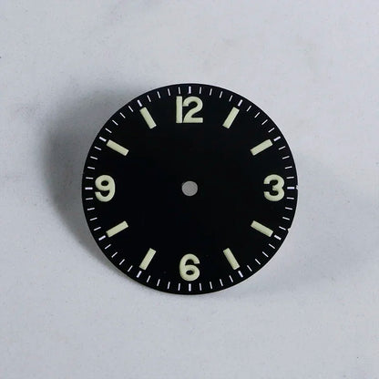 28.5mm Retro EXPII Blue Lume Matte Dial Custom Logo Text