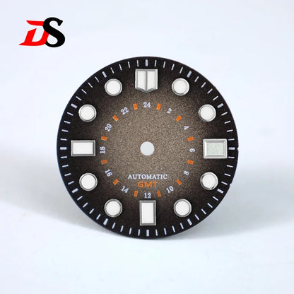28.5mm Dial Spark Vintage Beige Green Lume NH34GMT NH35 Movement