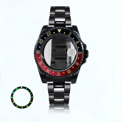 Black 40.5mm Case Oyster Bracelet 20ATM Suitable for NH34NH35/36/38ETA2824 Movement